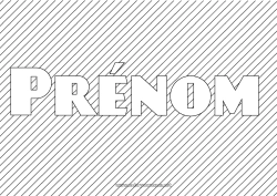 Coloriage gratuit Nom décoré Formes géométriques Fond décoratif Rayures