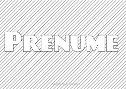 Pagină de colorat gratuită Nume decorat Forme geometrice Fundal decorativ Dungi