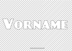Kostenlose Malvorlage Dekorierter Name Geometrische Formen Dekorativer Hintergrund Streifen