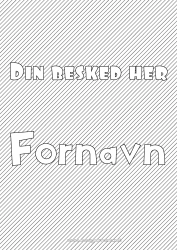 Gratis tegning Dekoreret navn Geometriske former Dekorativ baggrund Striber