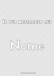 Disegno gratuito Nome decorato Forme geometriche Sfondo decorativo Strisce