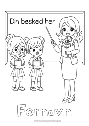 Gratis tegning Lærer/Lærerinde Uddannelsesfag. Skolestart Klasseliste Elev