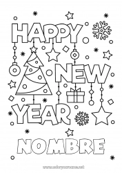 Colorear gratis Feliz año