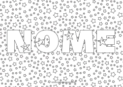 Desenho grátis Nome decorado Estrelas Fundo decorativo
