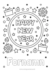 Gratis färgläggning Gott nytt år