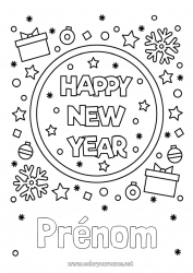 Coloriage gratuit Bonne année