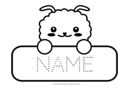 Free colouring Monster Cute Back to school Label