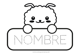 Dibujo libre Monstruo Kawaii Regreso a clases Etiquetas