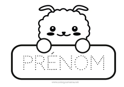 Dessin gratuit Monstre Kawaii Rentrée scolaire étiquette