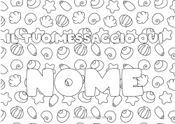 Disegno gratuito Estate Mare Animale Nome decorato Conchiglie Stella marina Animali marini o acquatici Sfondo decorativo