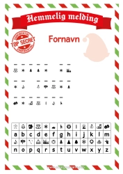 Gratis tegning Julealver Julelittens oppdrag Brev fra rampete nisser Barnaktiviteter Lurerier fra Lurendreieren Koded melding