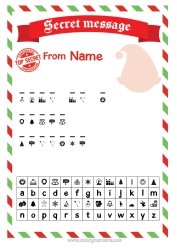 Free colouring Christmas Elves Christmas Elf's Mission Letters from Mischievous Elves Children's activities Mischief of the Trickster Goblin Coded message