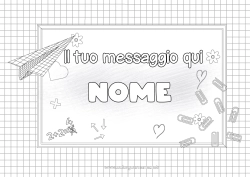 Disegno gratuito Cuore Rientro a scuola Lavagna scolastica Forniture scolastiche Matematica Cornice Aerei di carta