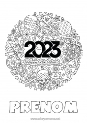 Coloriage gratuit 2023 Bonne année