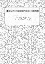 Colouring to customise Figure School Back To School Mathematics Framework Notebook Cover