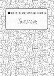 Coloring to customize Number School Back to School Mathematics Frame Notebook Covers