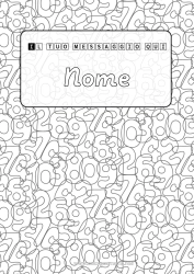 Colorazione gratuita Numero Scuola Rientro a scuola Matematica Cornice Copertine di Quaderno
