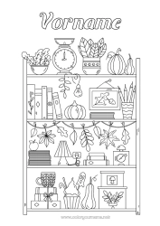 Kostenlose Malvorlage Kürbis Herbst Blätter Gemüse Symbole Cupcake Kürbis