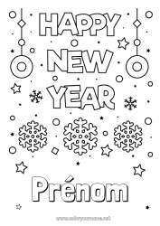 Coloriage gratuit Bonne année