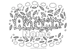 Desenho grátis Outono Folhas Sabugueiro Nuvem