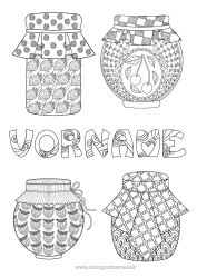 Kostenlose Malvorlage Kirsche Früchte Erdbeere Zentangle Erntedankfest Marmelade