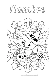 Colorear gratis Calabaza Cat Halloween Otoño Jack O'Lantern Animales Sombrero Perros y gatos