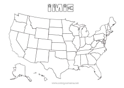 Rysunek za darmo USA Geografia Kraj Mapa krajów