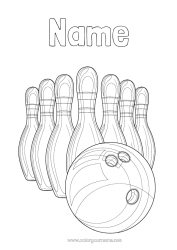 Colouring to customise Sport Other Sports Bowling
