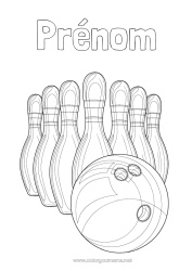 Coloriage gratuit Sport Autres sports Bowling