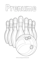 Desen liber de colorat Sport Alte sporturi Bowling
