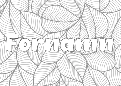 Gratis färgläggning Blad Utsmyckat namn Zentangle Dekorativ bakgrund