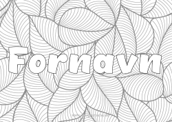 Gratis farvelægning Blade Dekoreret navn Zentangle Dekorativ baggrund