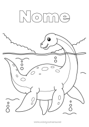Desenho grátis Dinossauros Animal Plesiossauro