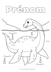 Dessin gratuit Dinosaures Animal Plésiosaure