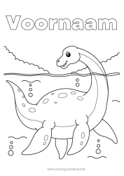 Gratis tekening Dinosaurussen Dier Plesiosauriër