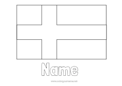 Coloring to customize Geography Flag Country Finland