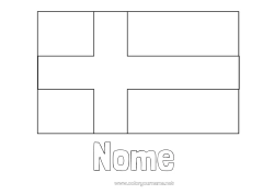 Desenho para personalizar Geografia Bandeira País Finlândia