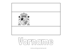Kostenlose Zeichnung Geografie Spanien Flagge Land