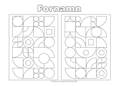 Färgläggningssida att anpassa Barnaktiviteter Matematik Geometriska former Cirkel, rund