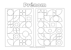 Coloriage gratuit Activités enfants Mathématiques Formes géométriques Cercle, rond
