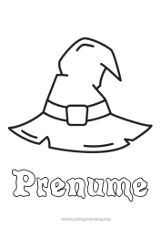 Pagină de colorat personalizată Vrăjitoare Carnaval Pălărie Desene de colorat ușoare Magician - Magician