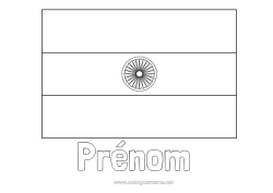 Coloriage gratuit Géographie Drapeau Pays Inde