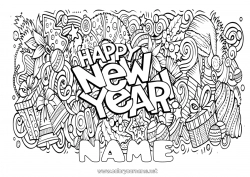 Free coloring Happy new year