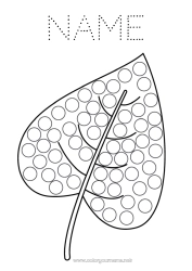 Free drawing Autumn Children's activities Leaves Dot markers