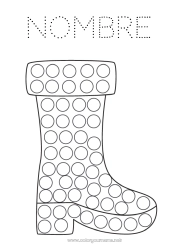Dibujo libre Actividades para niños Marcadores de puntos Dibujos fáciles para colorear Botas Zapato