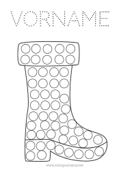 Malvorlage anpassen Kinderaktivitäten Punktmaler Einfache Ausmalbilder Stiefel Schuh