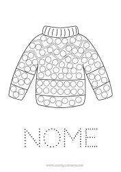 Desenho grátis Inverno Marcadores de Pontos Desenhos para colorir fáceis Sweater