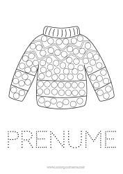Pagină de colorat personalizată Iarna Marker cu puncte Desene de colorat ușoare Pulover