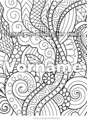 Kostenlose Malvorlage Blätter Dekorierter Name Zentangle Grünpflanze Dekorativer Hintergrund Spirale