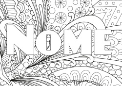 Desenho grátis Nome decorado Colorações Complexas Zentangle Fundo decorativo